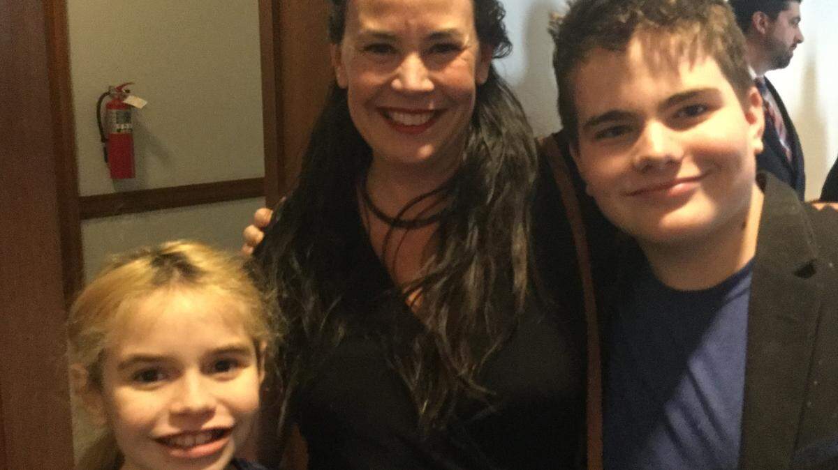 Alexandra Owensby, a Democratic nurse practitioner, filed Monday, Dec. 23, 2019, with her children at her side to run next year for Kentucky’s 4th Congressional District seat now held by Republican Thomas Massie.