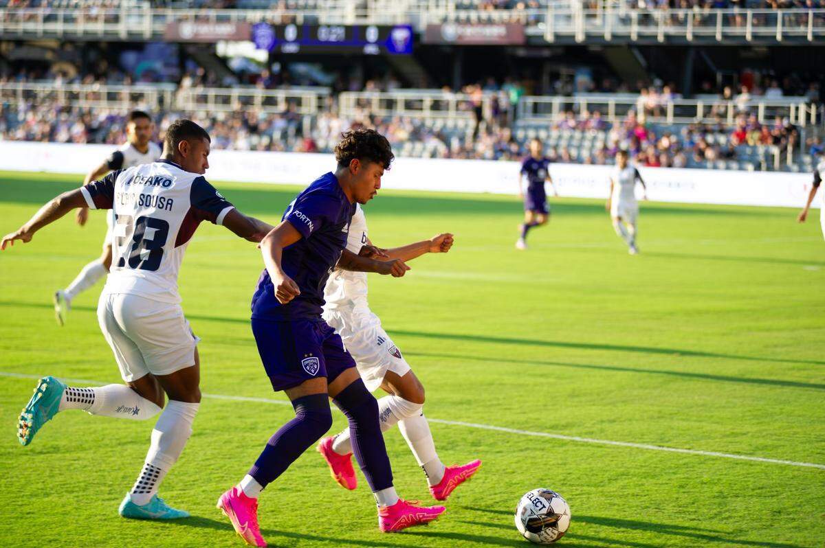 Former Paul Laurence Dunbar High School boys soccer standout Issac Cano made his first team debut with Louisville City FC in July 2023 in a friendly match against Mexican club Atlante FC. Cano is now on a professional contract with LouCity.