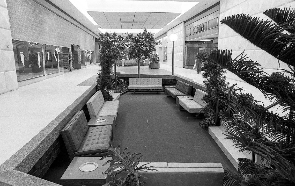 THEN: A recessed rest area in the new Fayette Mall located near the entrance to Shillito’s Department Store, taken days before it opened on Oct. 11, 1971 in Lexington, Ky. The caption and story published in the Sunday, Oct. 10, 1971 Herald-Leader said the rest areas “give tired shoppers and husbands bored with their wives’ shopping spree a place to sit down for a while out of the pattern of mall traffic. For special sporting events television sets will be placed in these areas.”