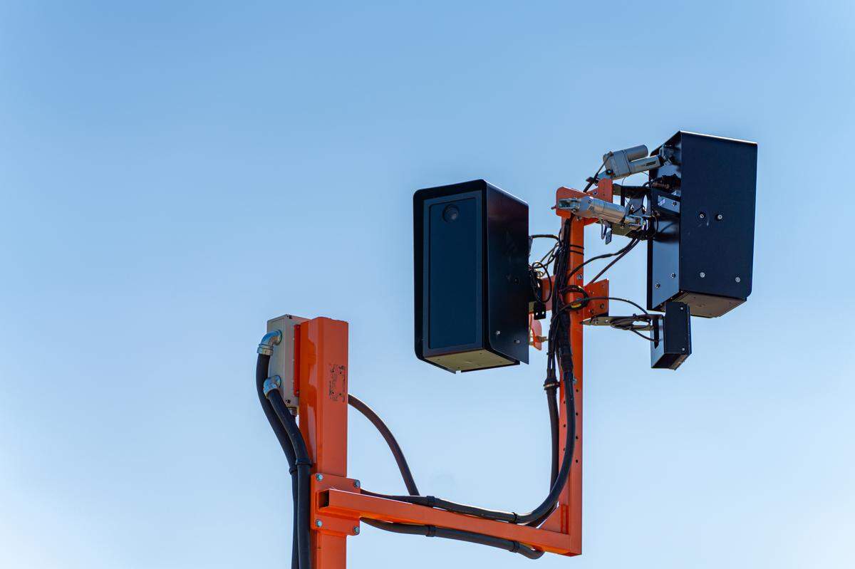 Kentucky Transportation Cabinet officials will soon begin installing automated speed enforcement cameras, like the one seen here, in select state highway work zones this summer. Two of the cameras will be placed in Fayette County.