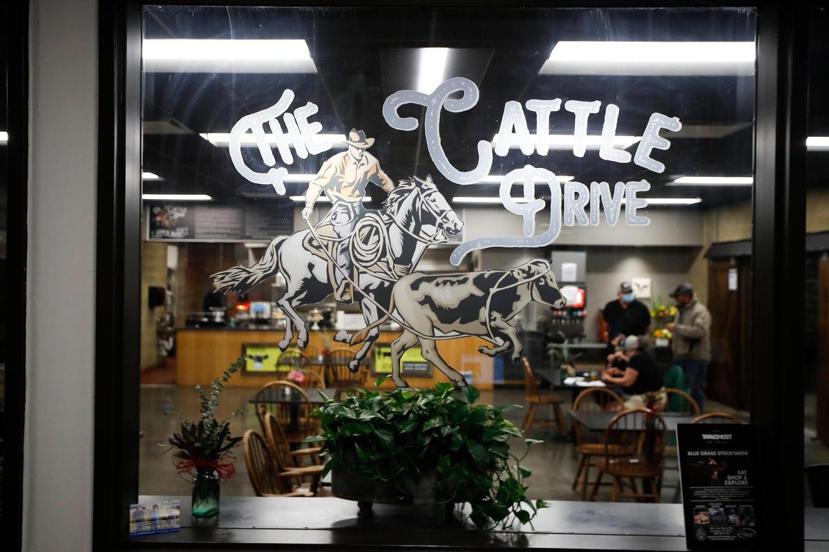 The Cattle Drive restaurant at the Blue Grass Stockyards in Lexington, Ky., Wednesday, Nov. 18, 2020.