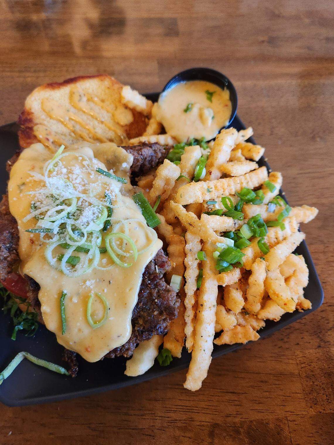 Thea’s Bass & Biddy Kitchen also serves burgers as well as salads and sides.