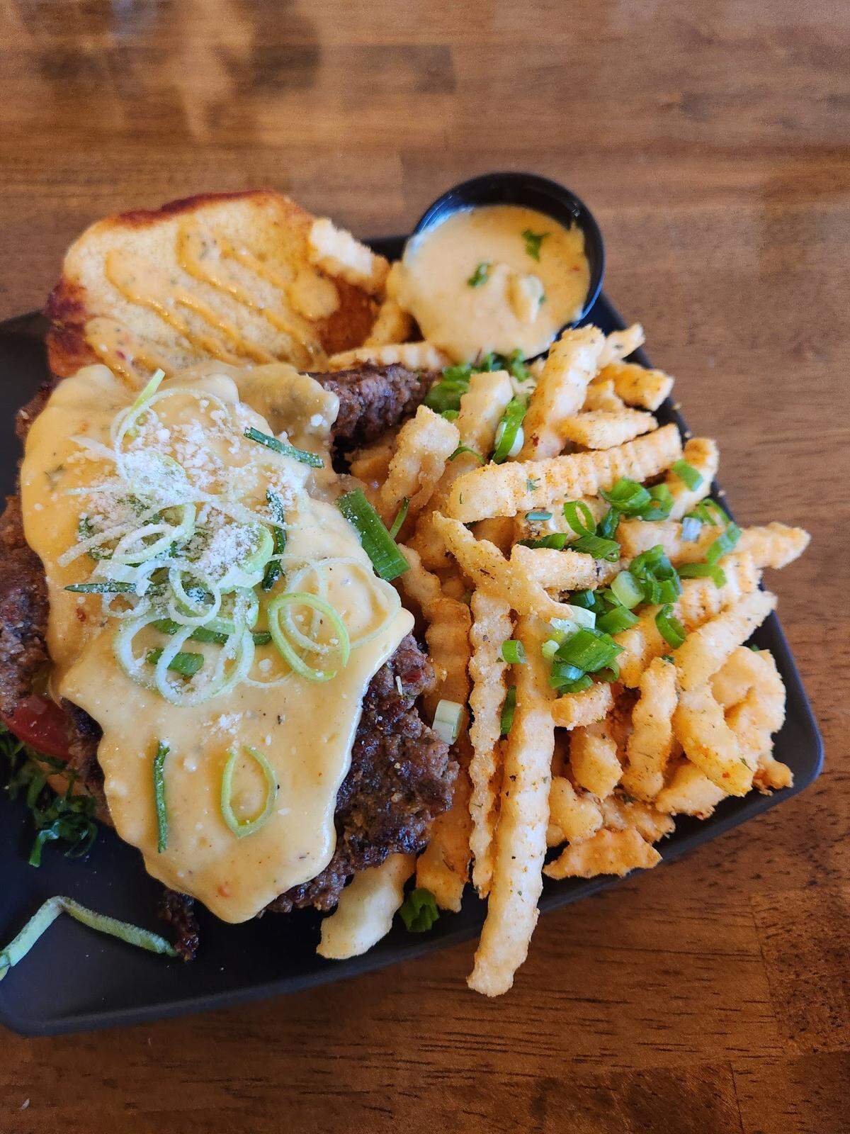 Thea’s Bass & Biddy Kitchen also serves burgers as well as salads and sides.