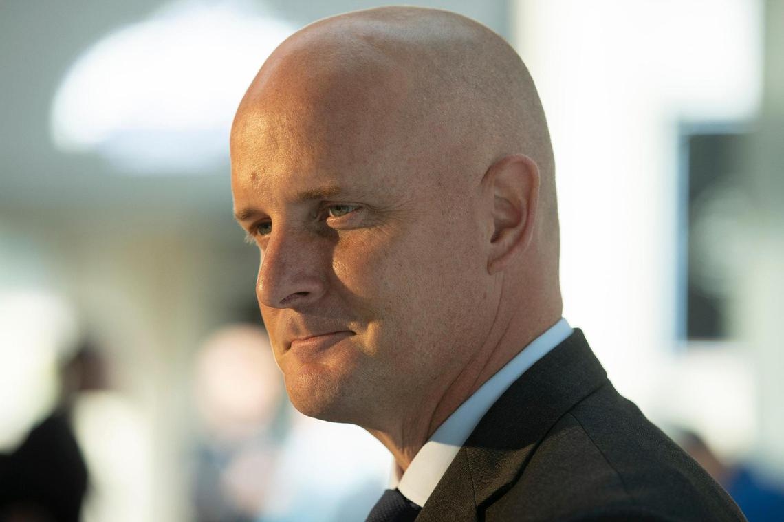 USL President Jake Edwards speaks to members of the media following an announcement Oct. 5 that Lexington is being awarded an expansion pro soccer franchise. Edwards said that Lexington “had all the ingredients” to be the home of a USL League One team.