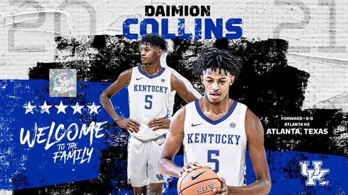 UK officially announced the signing of Daimion Collins on Nov. 11, 2020.