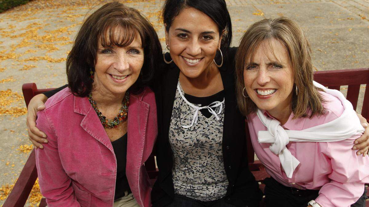 Beth Burnett, left, Michelle Frank and Lisa Letton are members of the Pink Touch breast cancer support group at Southland Christian Church.