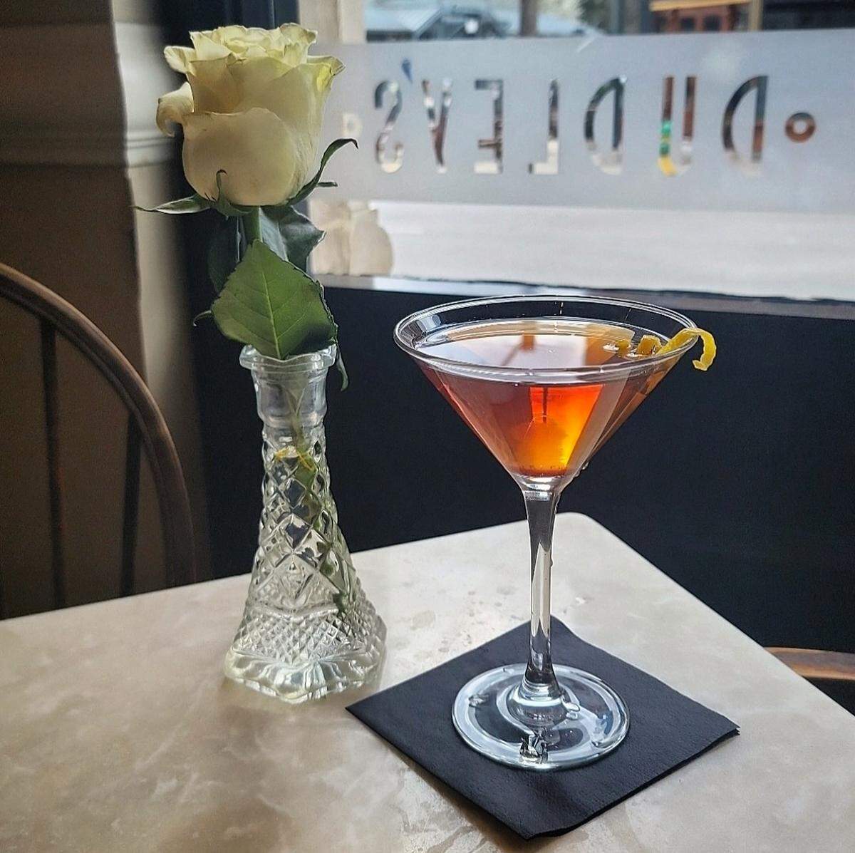 Looking for a perfect Valentine’s Day drink? How about their Manhattan, The Perfect Rose.