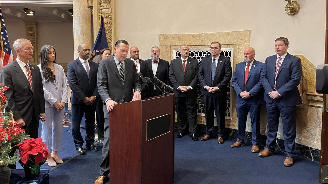 Kentucky Attorney General-elect Russell Coleman announced his new executive leadership team on Tuesday in Frankfort. Chris Evans, a former chief operating officer for the Drug Enforcement Administration​, is replacing Bryan Hubbard as executive director of the commission.