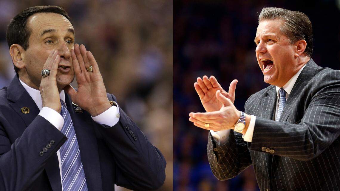 ESPN is auctioning fan experiences with Duke Coach Mike Krzyzewski and Kentucky Coach John Calipari to benefit the V Foundation. The annual auction includes several additional prizes fans may bid on.