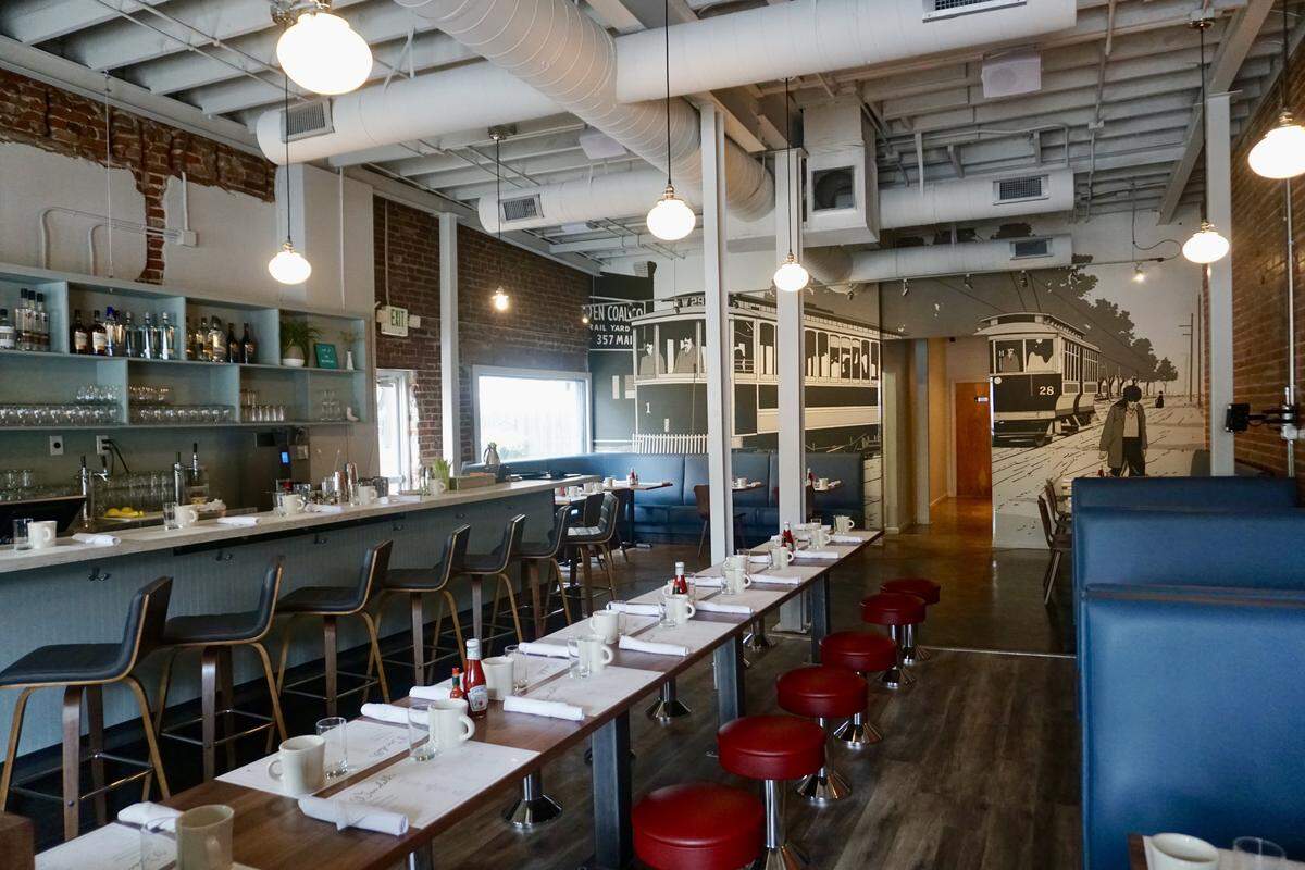 The interior of Wendell's, a diner in Denver that was named for Kentucky writer Wendell Berry, has an open and airy feel. One of the partners in Wendell's said that Berry's agricultural philosophy is on display in all of his businesses.