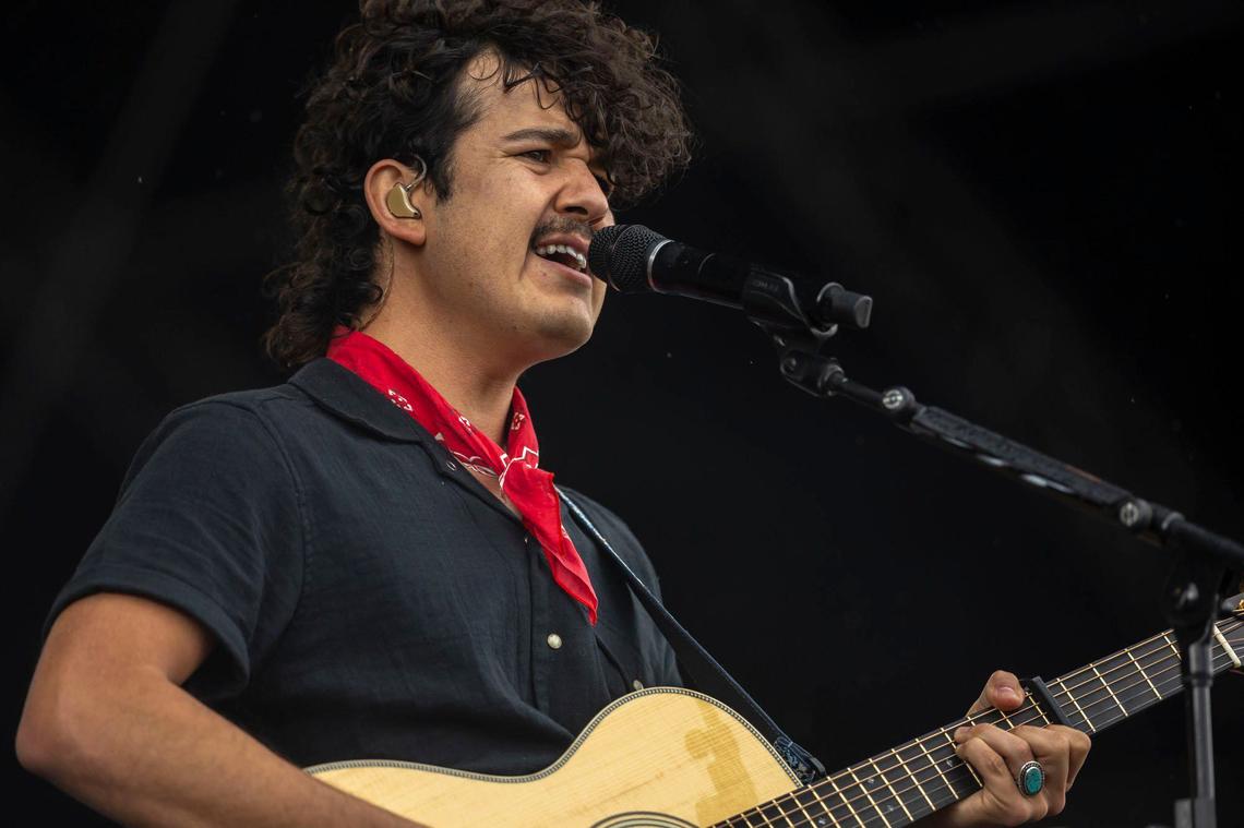 Flatland Cavalry’s Cleto Cordero performs during the Railbird Music Festival at Red Mile in Lexington, Ky., on Saturday, June 1, 2024.