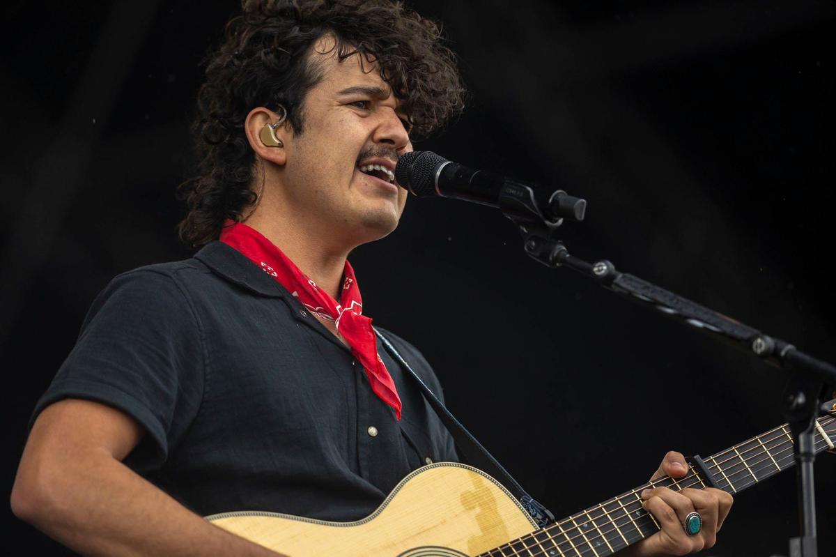 Flatland Cavalry’s Cleto Cordero performs during the Railbird Music Festival at Red Mile in Lexington, Ky., on Saturday, June 1, 2024.