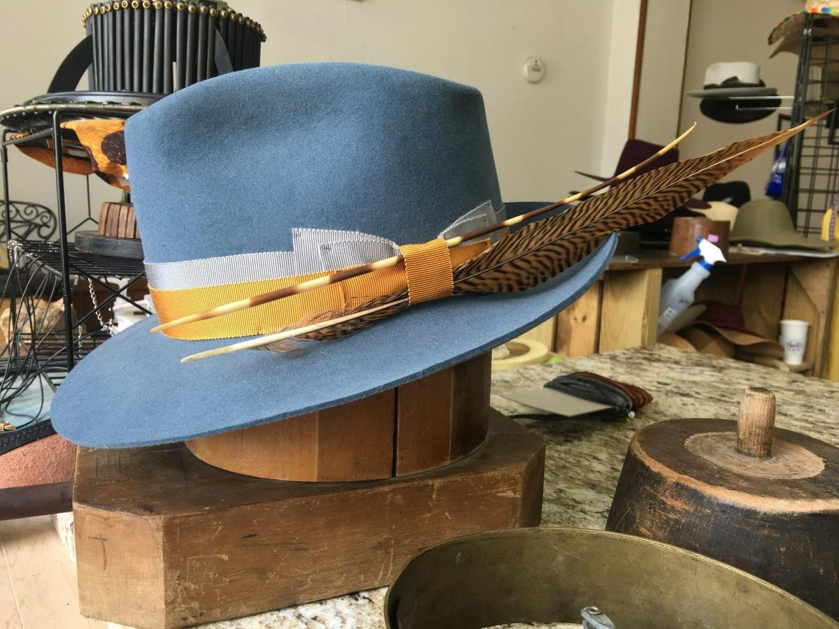Nick Godbehere makes custom hats at his shop on Short Street. He is one of two artisan hatmakers working in downtown Lexington.