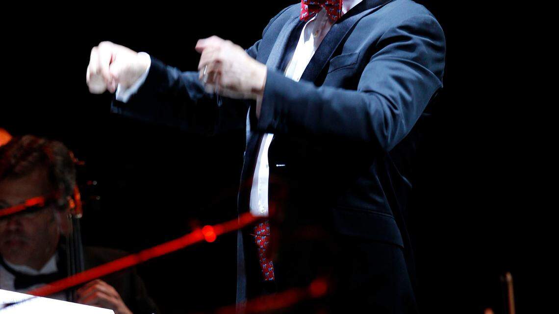 Boston Pops Conductor Keith Lockhart led the orchestra on  Saturday in celebration of the 75th anniversary of Keeneland. 