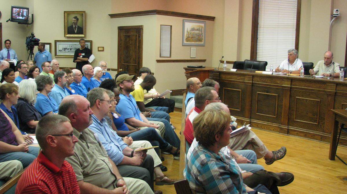 The Berea City Council chamber was packed July 19 when it  introduced an ordinance to create a human rights commission that would not cover sexual orientation or gender identity issues.   