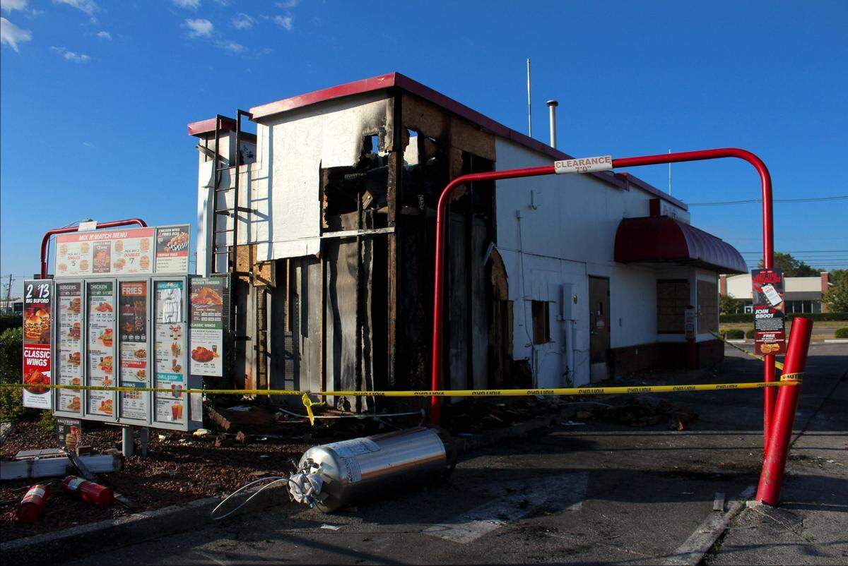 A kitchen fire left behind extensive damage at the Rally’s on Richmond Road in Lexington, Ky.