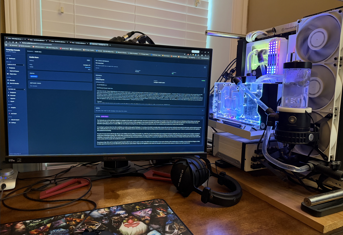 To demonstrate their AI-powered app, David Kloiber and Tom Szczygielski produced a research report based on public information related to Herald-Leader reporter Austin Horn, as well as a sample lette rtailored to his background.