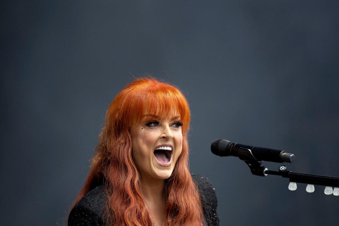Wynonna performs during the Railbird Festival at Red Mile on Saturday.