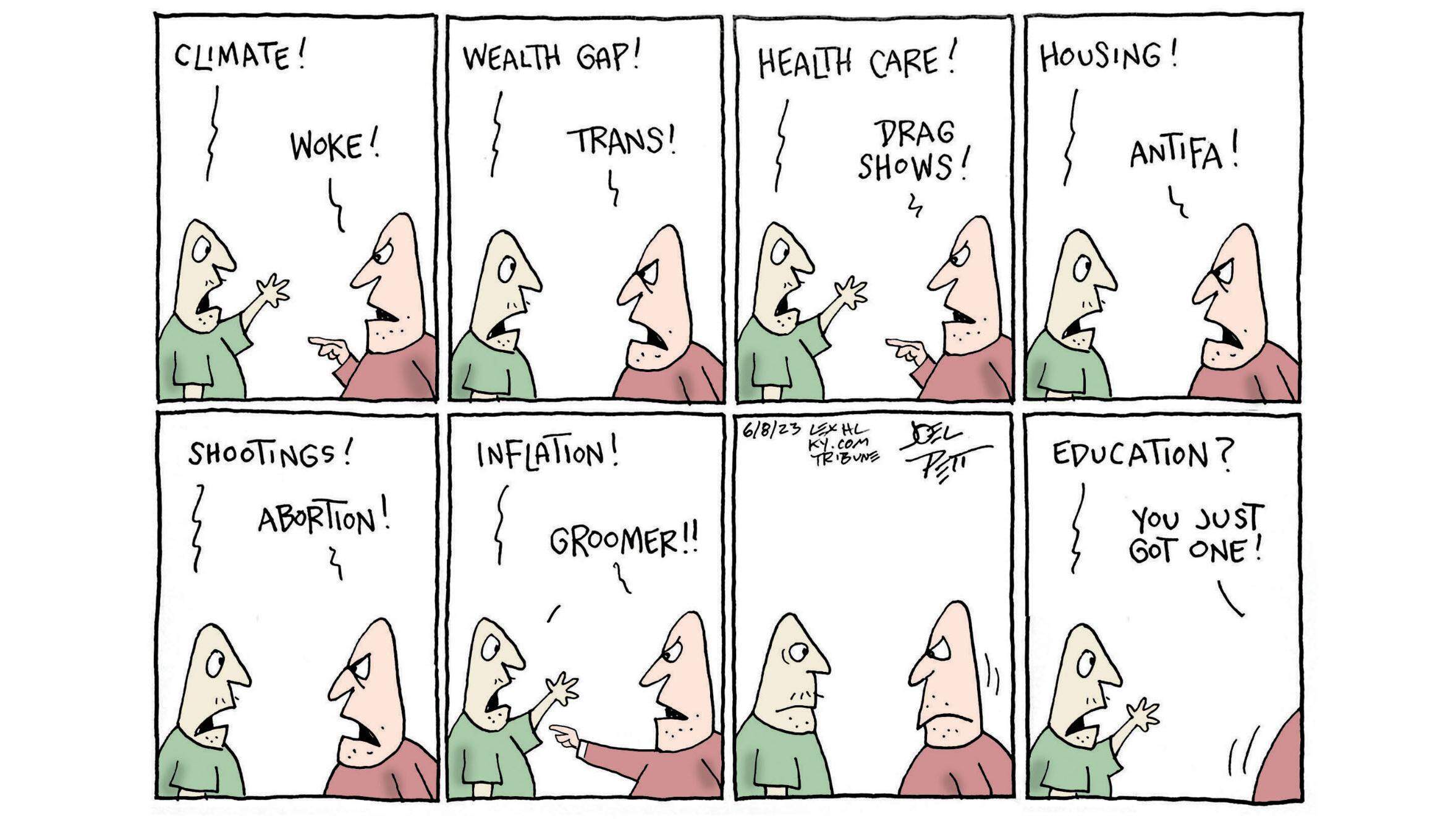 Joel Pett: Modern day discourse