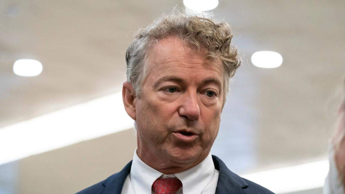 Sen. Rand Paul, R-Ky., speaks with reporters as he walks on Capitol Hill, Thursday, Oct. 7, 2021, in Washington. (AP Photo/Alex Brandon)