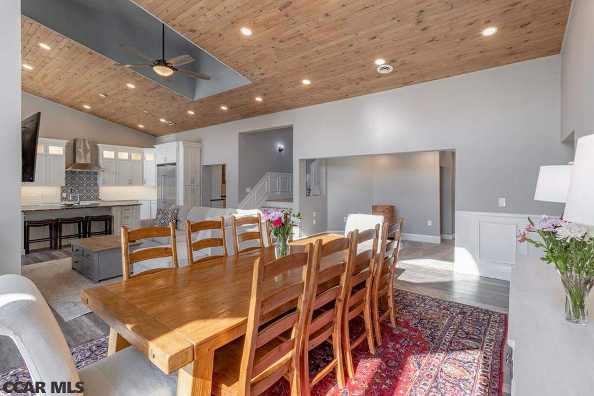 A view of the dining room at 150 Gregg Station Road, a property for sale in Centre County, PA. Photos used with listing agent’s permission.