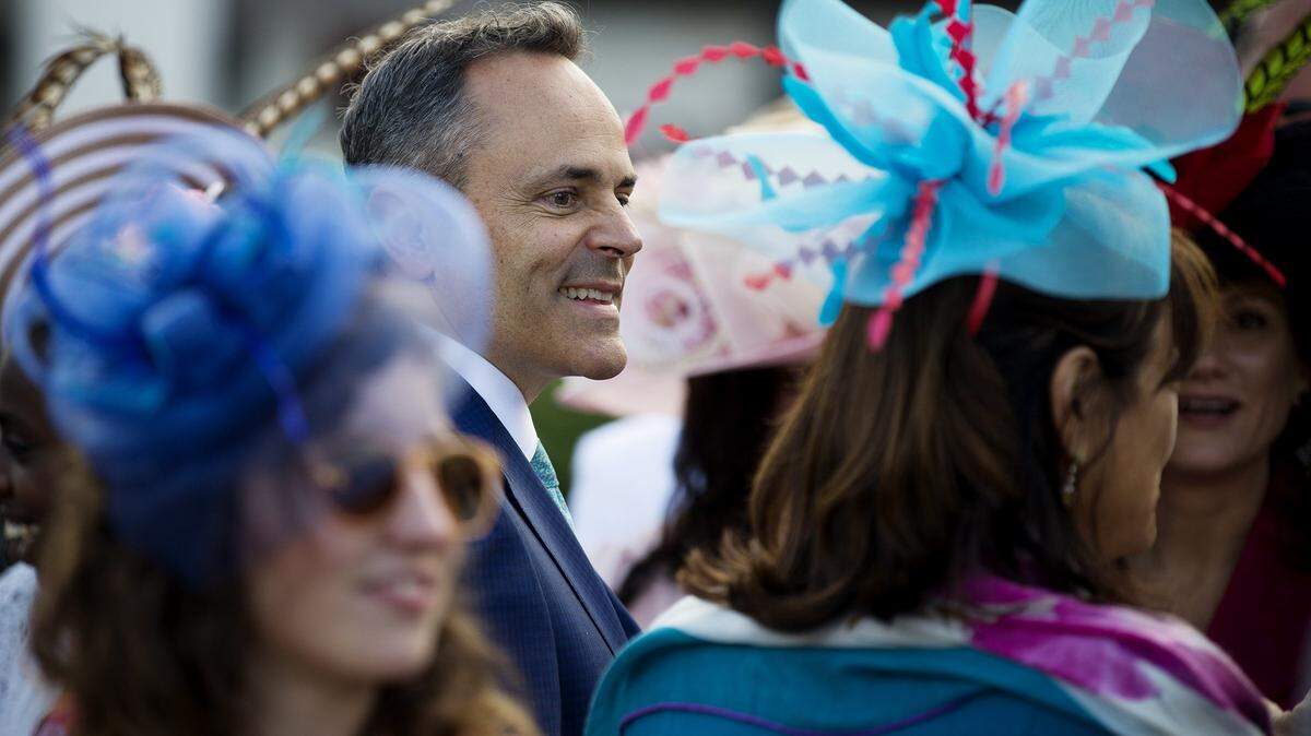 Gov. Matt Bevin in the paddock before the 143rd running of the Kentucky Derby at Churchill Downs on May 6, 2017.