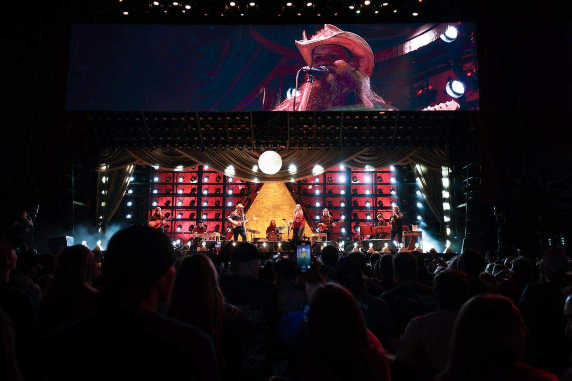 Chris Stapleton played some stripped down versions of songs plus some of his recent Grammy winners during “A Concert for Kentucky “ at Kroger Field on April 23, 2022.