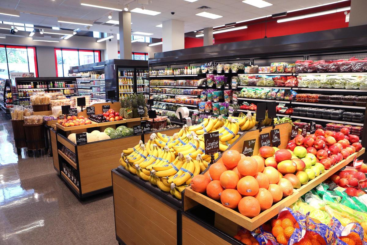 The new Target store features a full grocery on the UK campus. 
