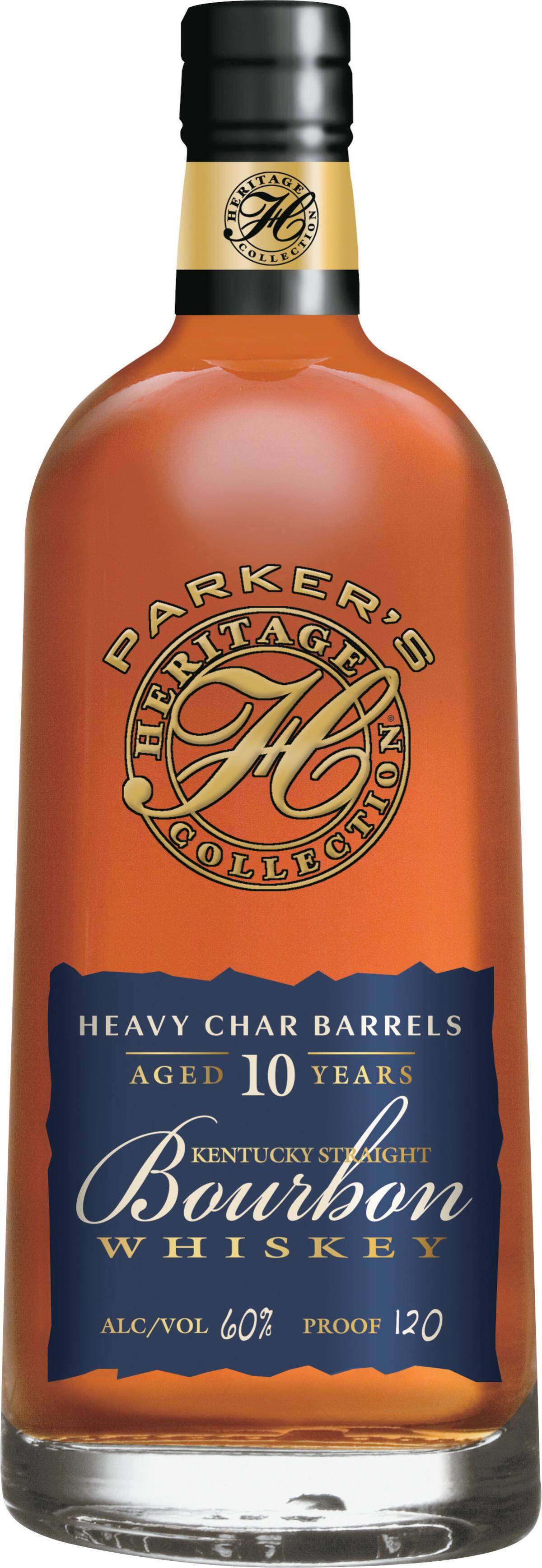 The Parker’s Heritage Collection 10 Year Old Heavy Char Bourbon has a suggested price of $120; it’s 120 proof and ships nationally this month.