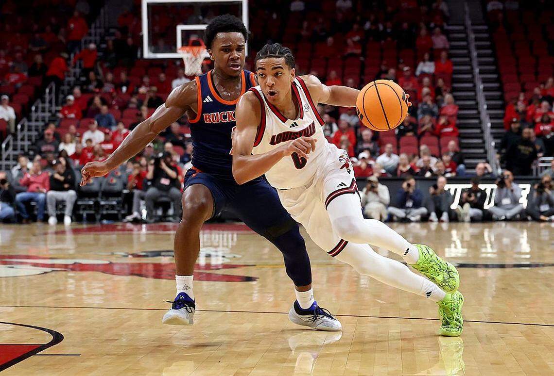 Louisville freshman point guard Mikel Brown Jr. (0) is widely projected to be a top-10 selection in the 2026 NBA draft.
