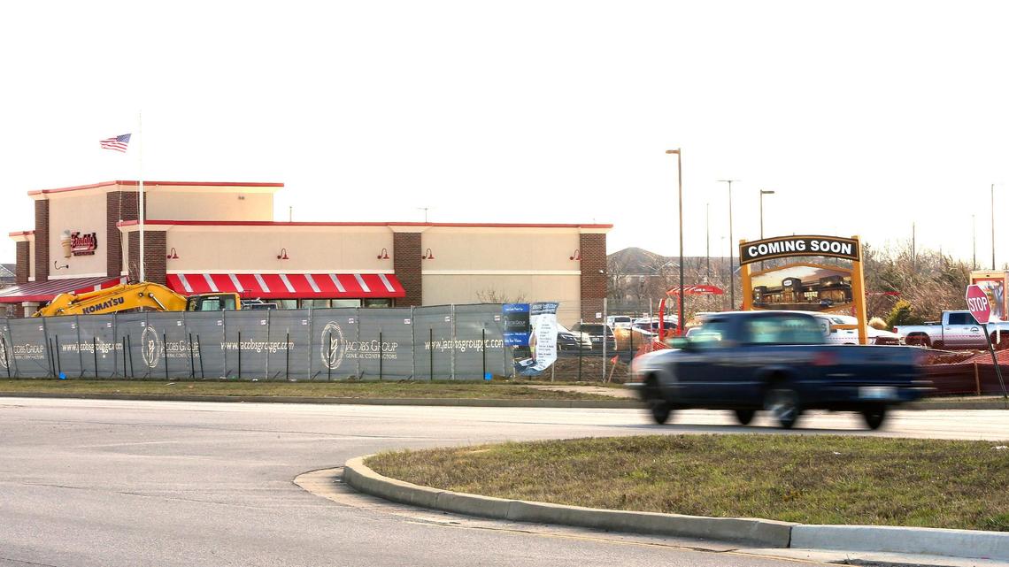 Convenience store and gas station chain Hucks is building a new Lexington, Ky location on Polo Club Boulevard next door to Freddy’s Frozen Custard & Steakburgers restaurant and in front of Cabela’s in the Hamburg area off Man o’War Boulevard.