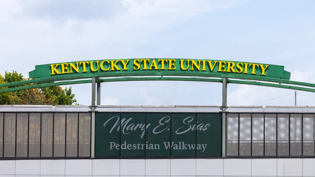 The Kentucky State University campus is photographed Thursday, Aug. 1, 2024, in Frankfort, Ky. A year ago, the university was facing several major problems. Going into the 2024-25 school year, the budget is balanced and the university has begun building its cash reserves, Koffi Akakpo, its president for the past year, said.