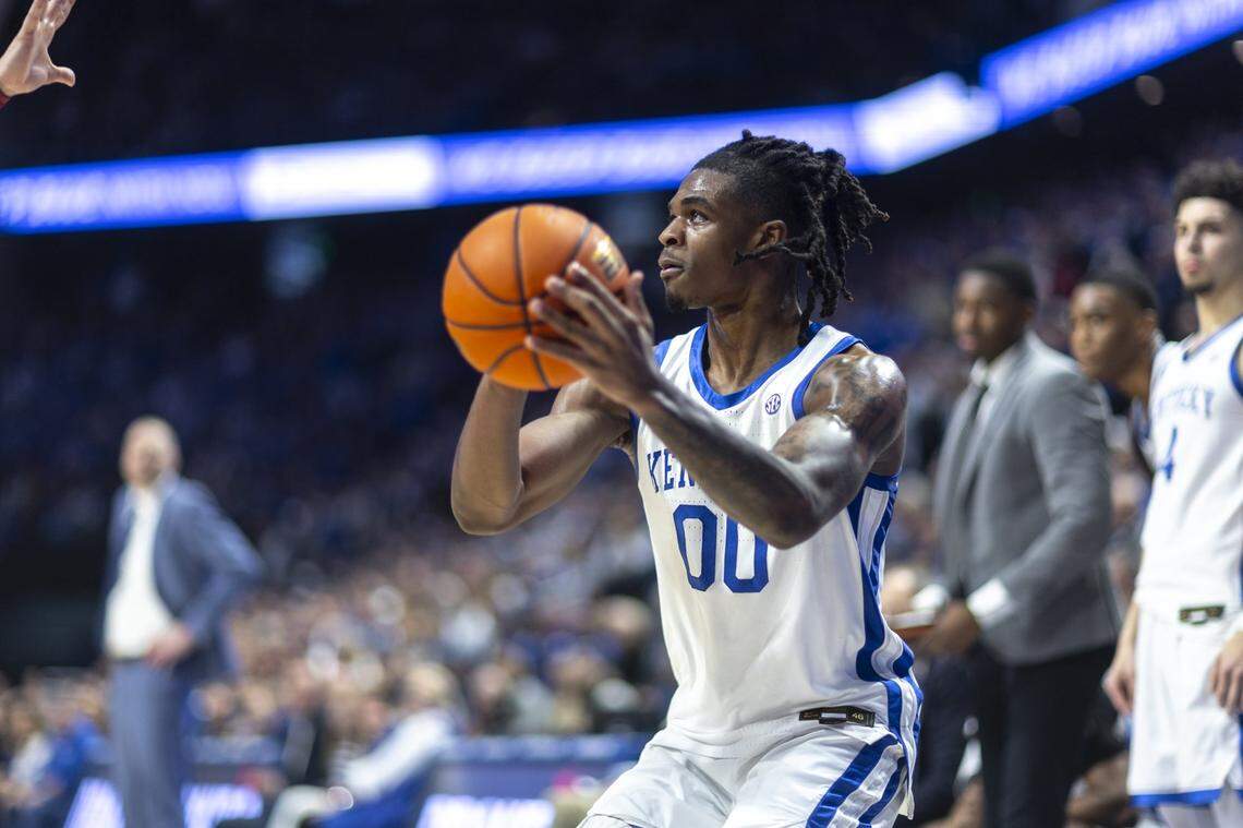 Otega Oweh was 27-for-76 (35.5%) from 3-point range during the 2024-25 season at Kentucky.