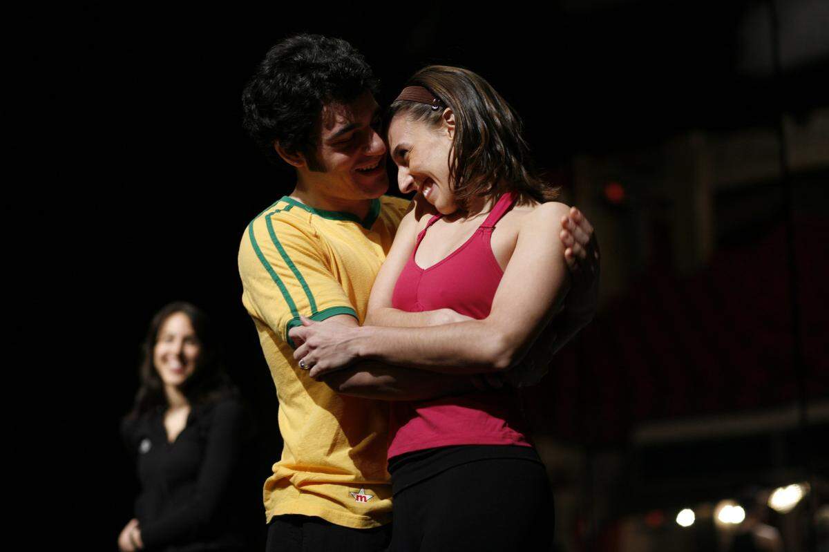 David Baum and Lyndy Franklin during rehearsal for “A Chorus  Line.”