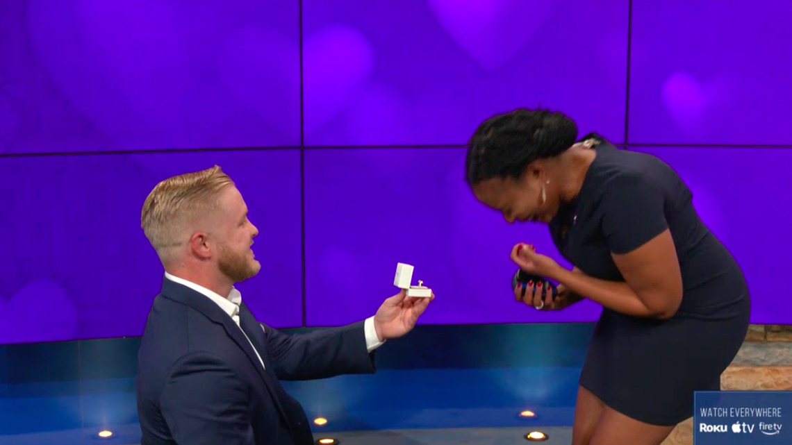 Kentucky Wave 3 Meteorologist Tawana Andrew is getting married after her boyfriend Rusty Steele proposed during the Goode Morning News Picture of the Day segment.