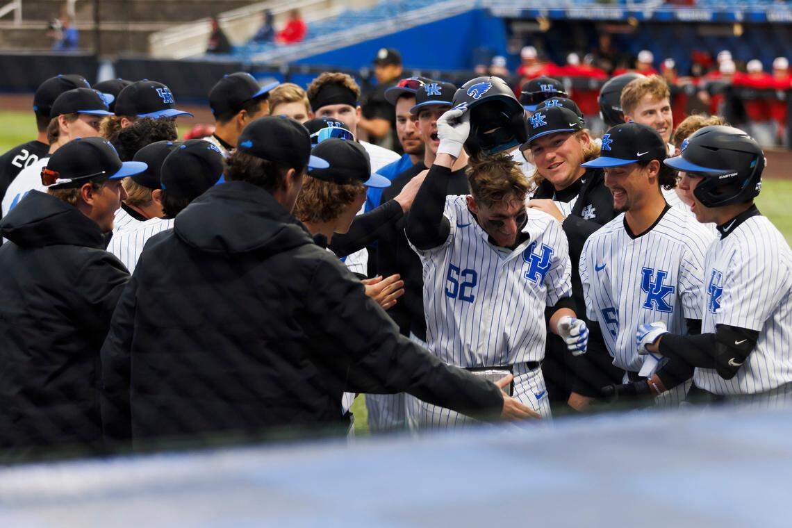 The motto for the 2024 Kentucky baseball team is “get weird,” leading to a series of dugout antics.
