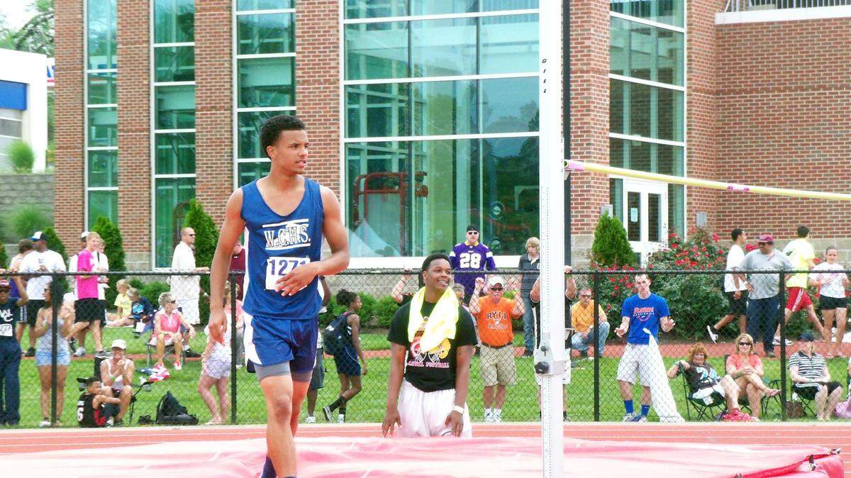 Donovan Halsel of Warren Central cleared 6 feet, 8 inches to win the high jump. 