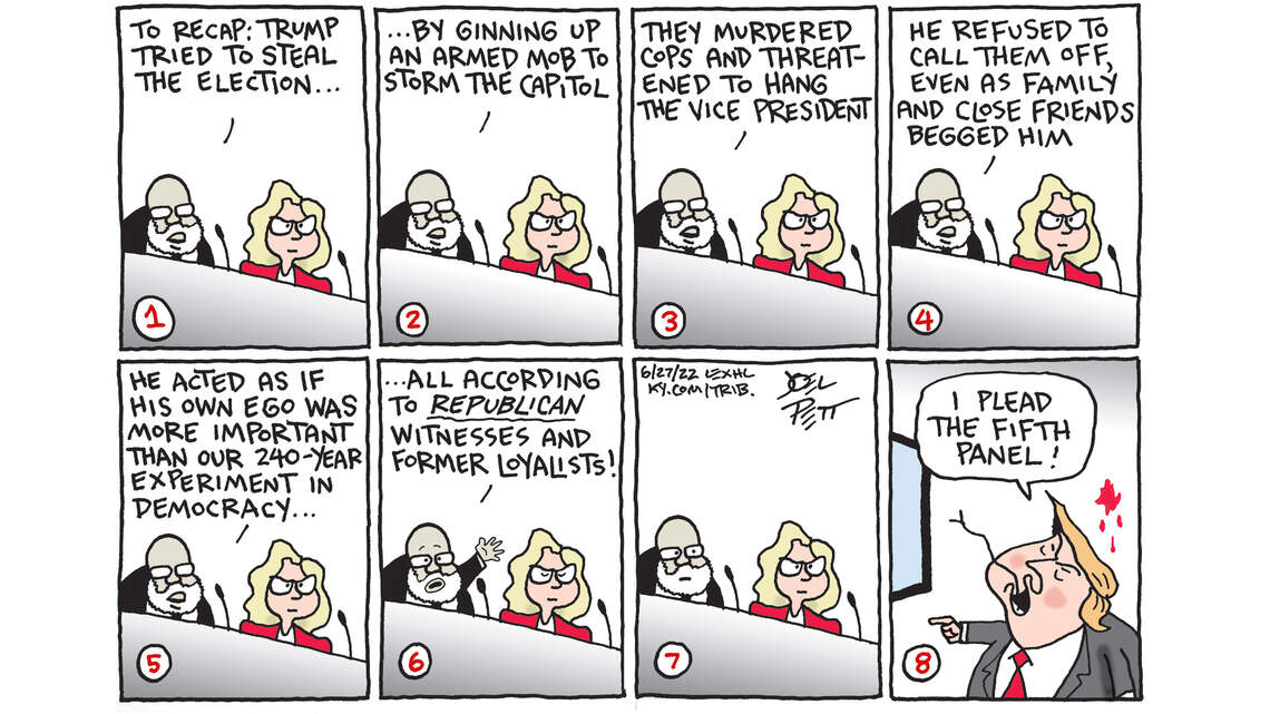 Joel Pett: Trump pleads the fifth