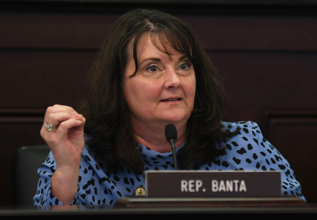 FRANKFORT, June 7, -- Rep. Kim Banta, R-Ft. Mitchell, comments on teacher shortages during a meeting of the Interim Joint Committee on Education.
