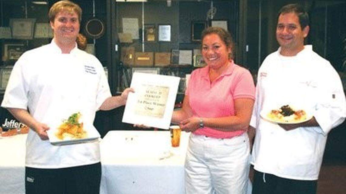 Jeremy Ashby, chef at Azur Restaurant, is on the left. 