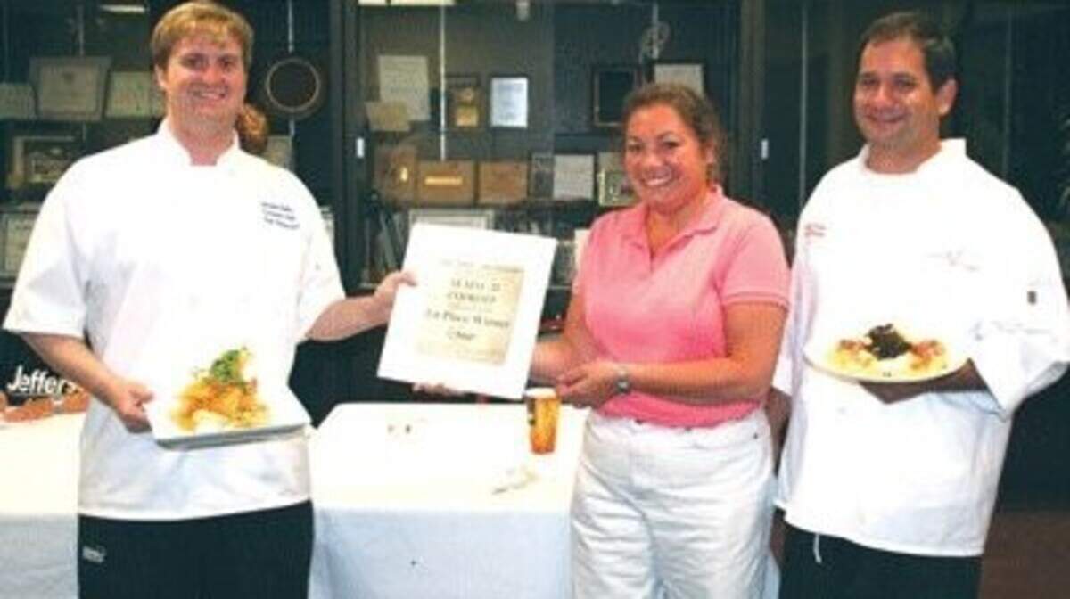 Jeremy Ashby, chef at Azur Restaurant, is on the left. 
