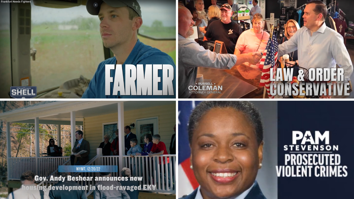 The GOP campaigns of Jonathan Shell for agriculture commissioner and Russell Coleman for attorney general, and the campaigns of Democrats Gov. Andy Beshear and Rep. Pamela Stevenson for attorney general, all released new ads this week.