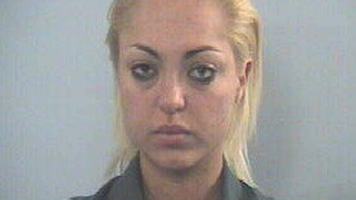 Jail mug of Kelsey Cooper, spokeswoman for the Republican Party of Kentucky, who was arrested Saturday night in Lexington for driving under the influence.

