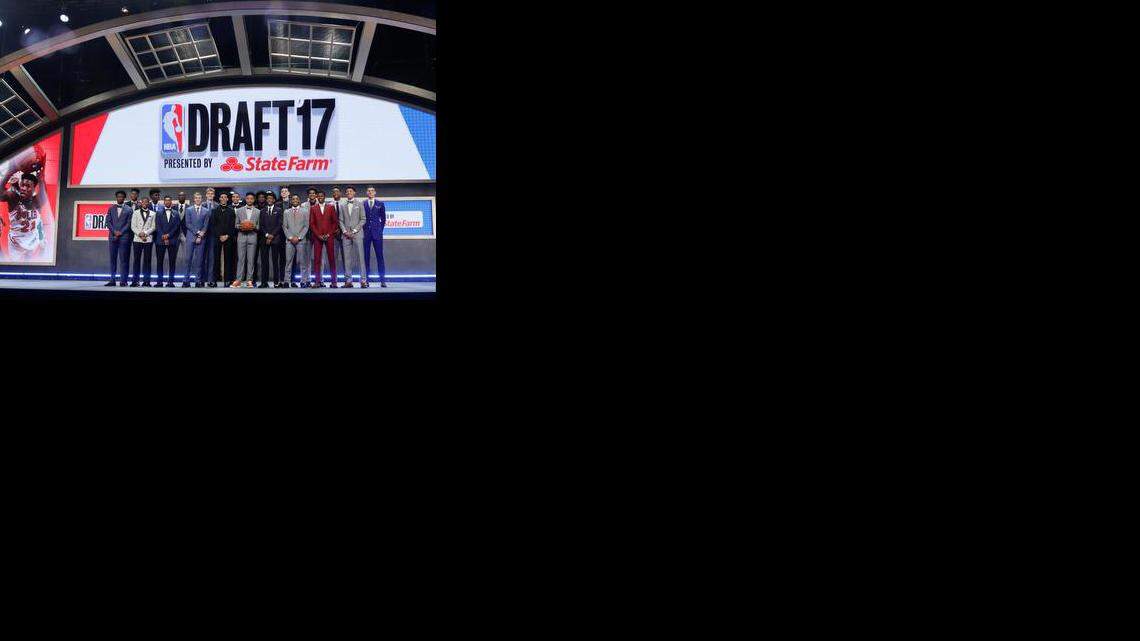 All of the players on hand for the NBA Draft -- including Kentucky's De'Aaron Fox, Bam Adebayo and Malik Monk -- gathered for a photo.