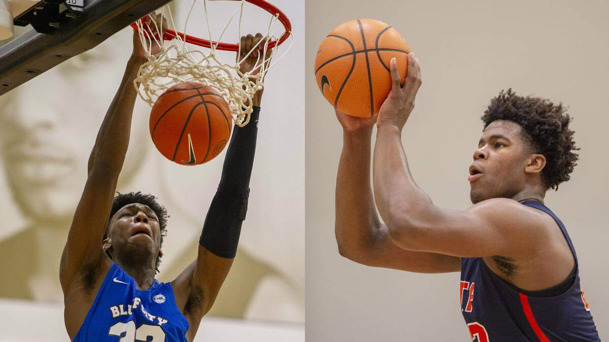 James Wiseman, left, and Vernon Carey are arguably the top two prospects in the recruiting class of 2019.