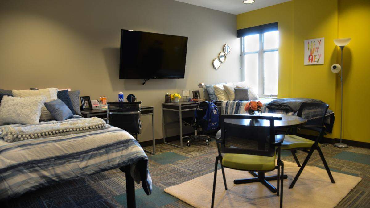 To accommodate its largest-ever freshman class, the University of Kentucky has converted multi-purpose rooms in several residence halls into dorm rooms. The rooms feature the same amenities as other dorm rooms, including two twin XL beds, a full bathroom and closets for each student.