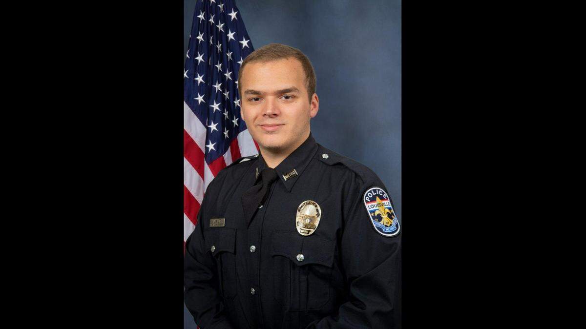Pictured is rookie LMPD Officer Nickolas Wilt who was wounded shortly after he arrived on the scene at the Old National Bank. As of Tuesday he is in critical, but stable condition at UofL Hospital.