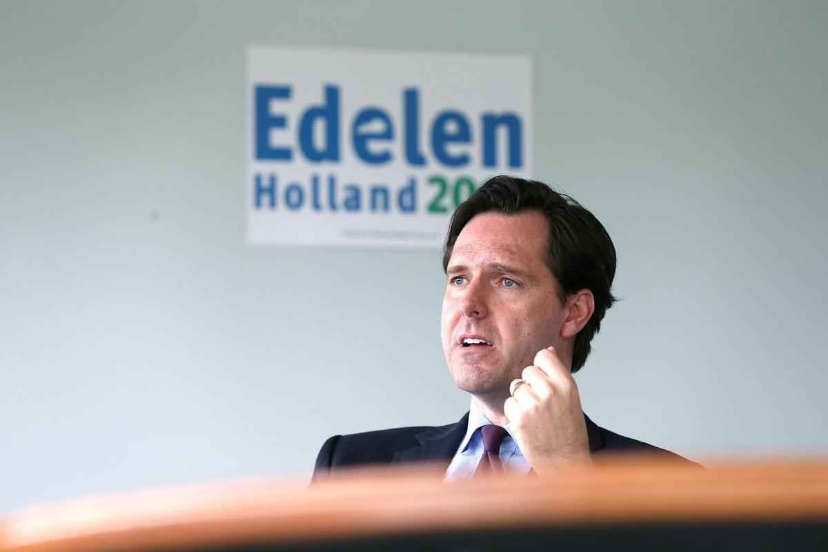 Gubernatorial candidate Adam Edelen discussed his plan to decriminalize marijuana Monday at his Lexington campaign office.