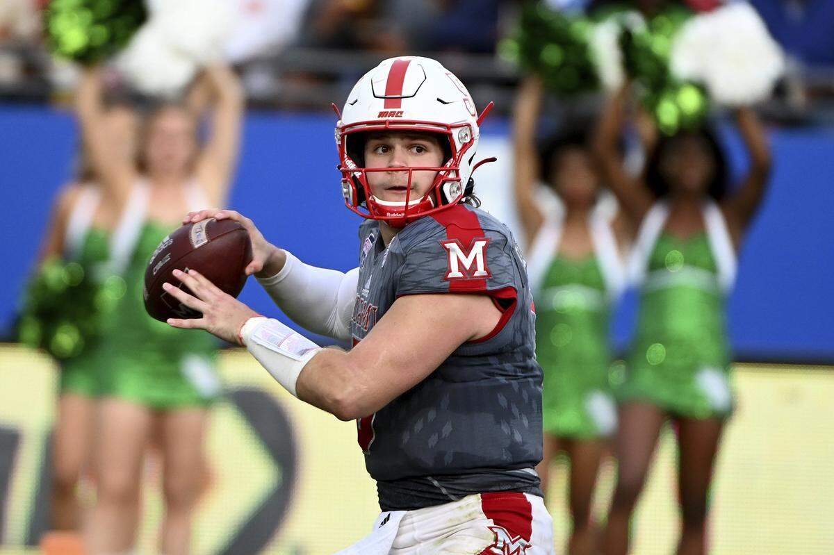 Brett Gabbert, brother of NFL quarterback Blaine Gabbert, leads the Miami offense.