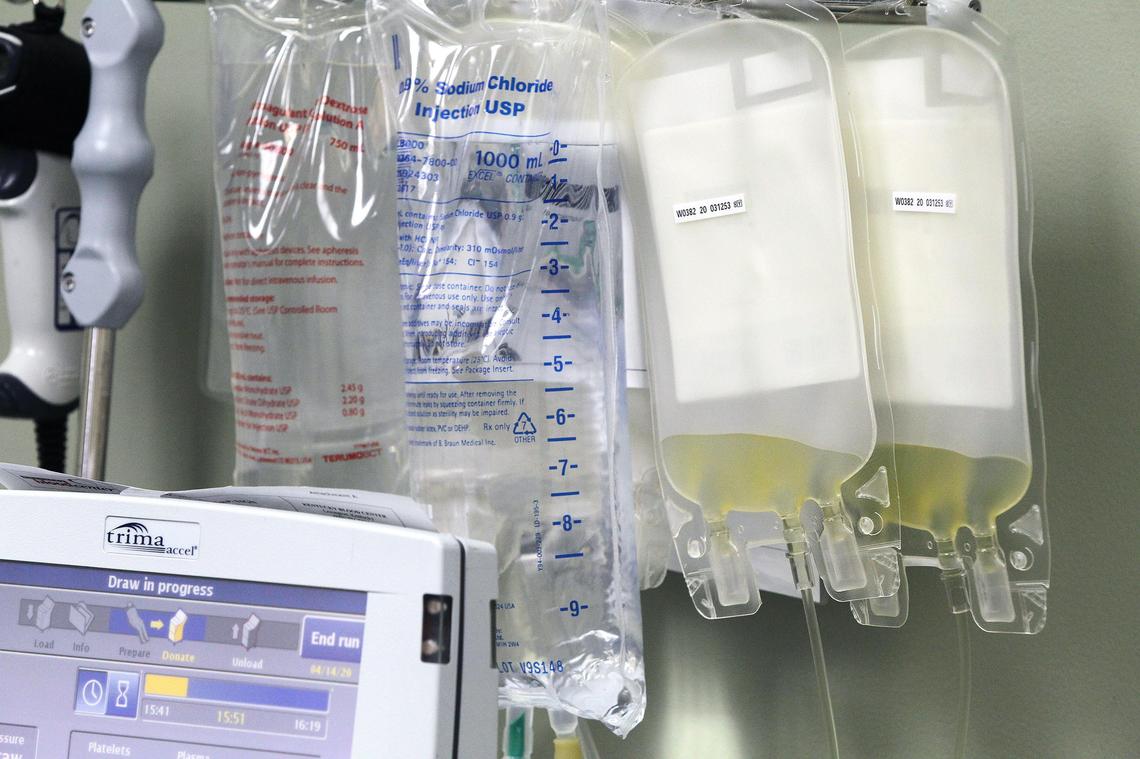 Anna Grace Downs, a 26-year-old medical student who recovered with coronavirus at Baptist Health Lexington, donated her plasma Tuesday at Kentucky Blood Center in Lexington.